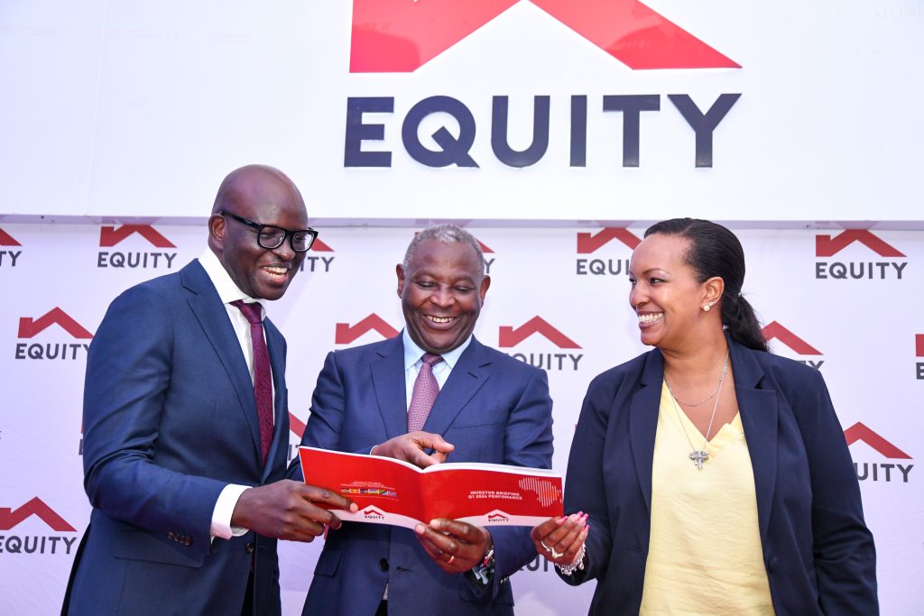 rom left to right: Equity Group Chief Finance Officer, Moses Nyabanda, Equity Group Managing Director and CEO, Dr. James Mwangi and Equity Group Chief Internal Auditor, Beth Kithinji, during the Q1 2024 Investor Briefing event.